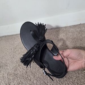 H&M Black Tassel Sandals